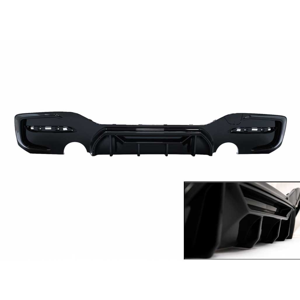 Diffuseur arrière look Competition noir brillant pour BMW Série 1 F20 M-Tech 15-19