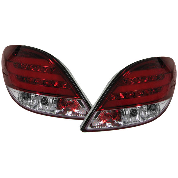 2 Feux arriere LED LTI Peugeot 207 - Rouge