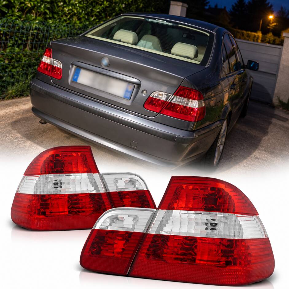 2 Feux arriere BMW E46 Berline - Clair - 01-05