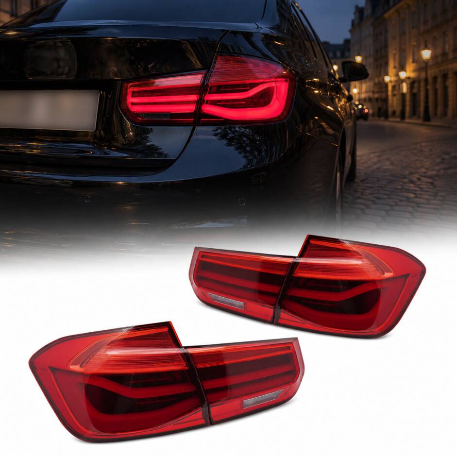 2 Feux arriere LED dynamiques BMW Serie 3 F30 - 11-19 - Rouge