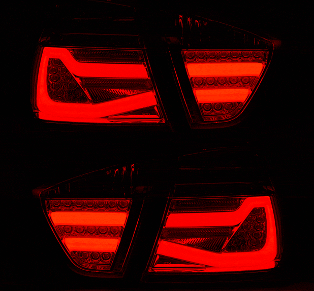 2 BMW Serie 3 E90 05-08 Rücklichter - LTI - Rot