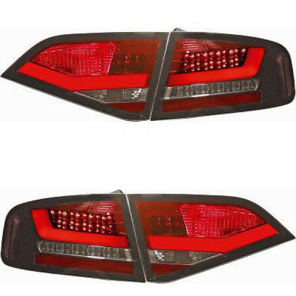 2 AUDI A4 B8 07-11 LTI Smoked / Red LED lights