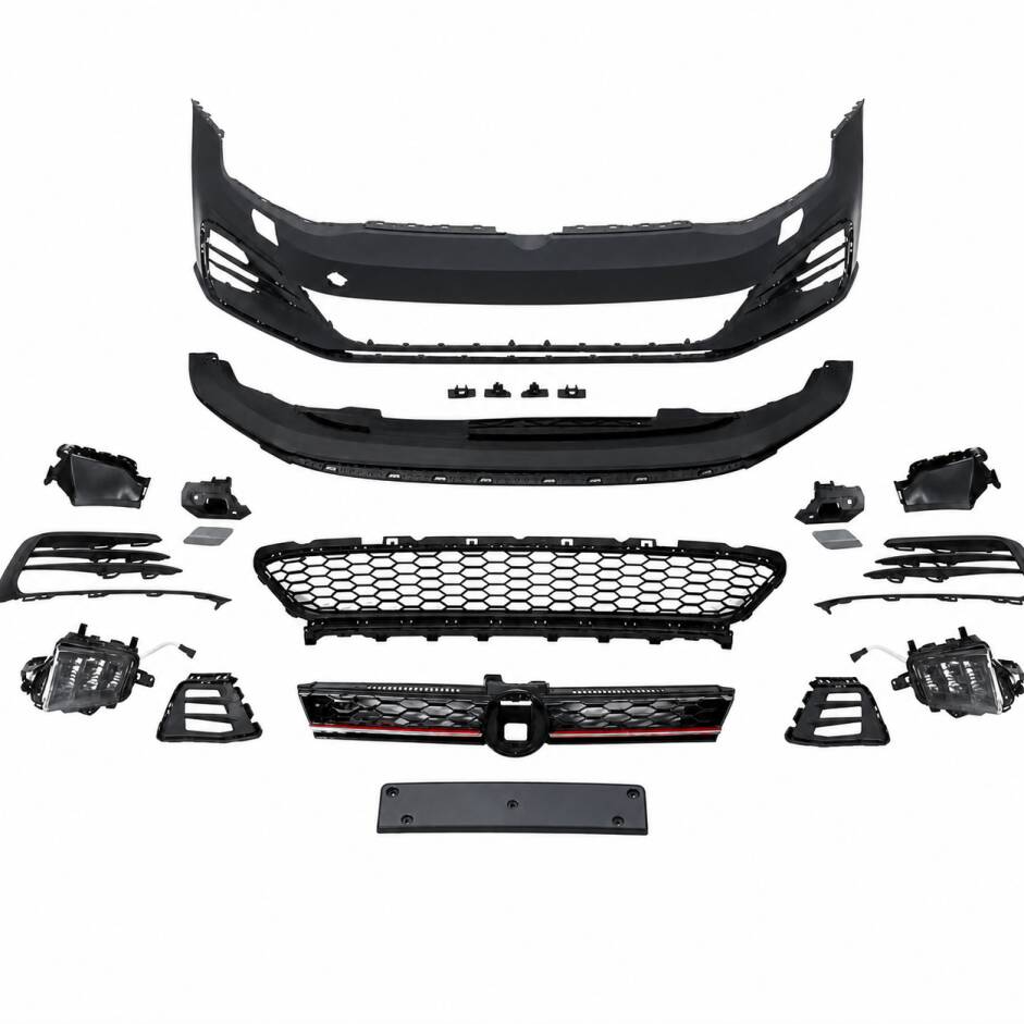 Pare choc avant look G7.5 GTI avec calandre pour VW Golf 7 12-17