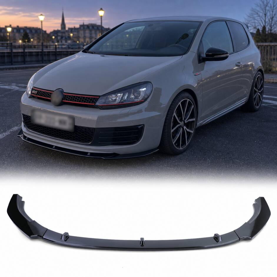 Spoiler lame avant VW Golf 6 (VI) pour pare choc GTI