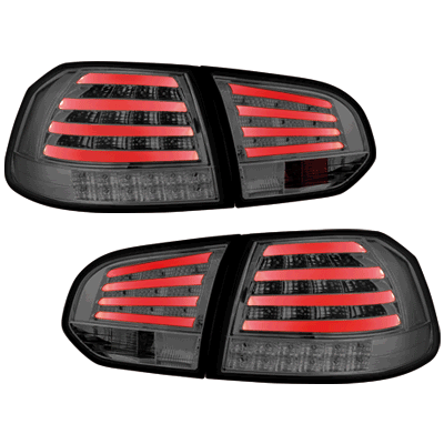 2 luces traseras VW Golf 6 - LED - Cromado