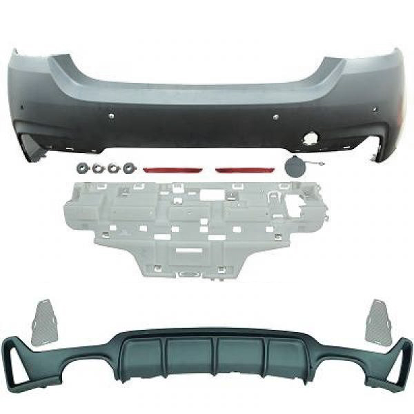 Rear bumper BMW Serie 4 F32 F33 look M-perf double - PDC