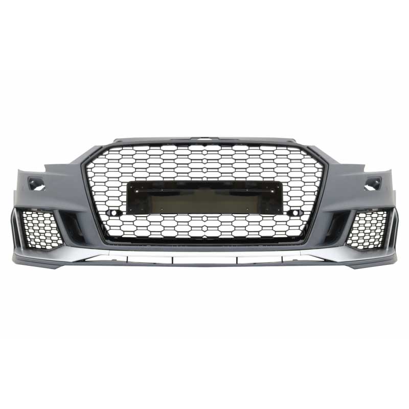 Pare choc avant AUDI A3 8V berline facelift 16-19 - Look RS3 - Noir Alu - PDC