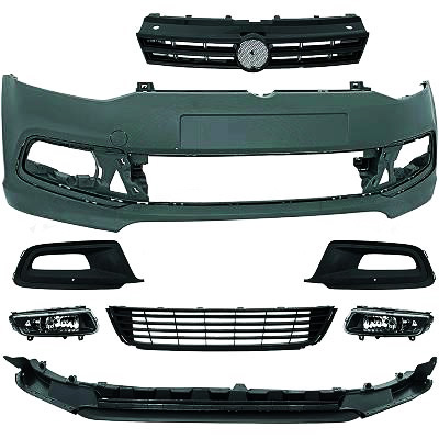 gevinst klint Hoved Front bumper VW Polo 6 (R and C) 09-17 - look R - YakaEquiper.com