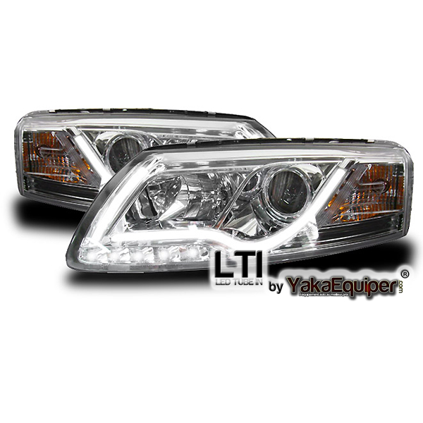 2 Faros de xenón AUDI A6 (4F) - LTI - Cromados