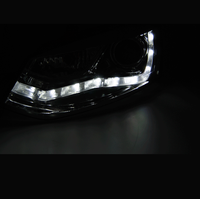2 Phares avant VW Polo 6R 10-14 - Devil LED bi-halogene - noir