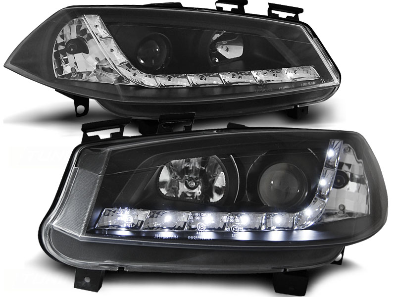 2 Renault Megane 2 02-05 Devil Eyes LED headlights - Black YakaEquiper.com