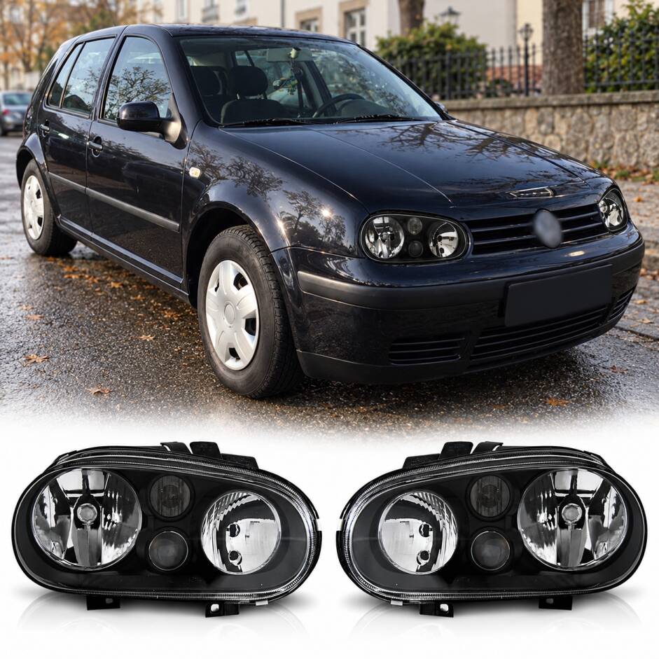 2 Phares Volkswagen GOLF 4 Design antibrouillards - Noir