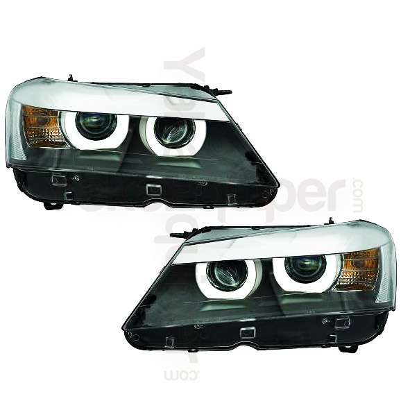 LED Tagfahrlicht Angel Eyes Scheinwerfer für BMW X3 F25 10-14 schwarz