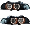 2 BMW 5 E39 Angel Eyes Front Lights - Black 