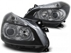 2 Phares avant Renault Clio 3 05-09 Angel Eyes - Noir