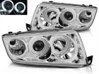 2 Phares avant Skoda Fabia CCFL angel eyes - 99-07 - Chrome