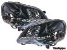 2 Phares avant VW Polo (9N3) DRL LED - Noir