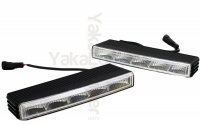 2 Feux de jour 5 LED Diurne 22cm FLASH - Blanc Pur