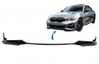 Spoiler lame pare choc - BMW Serie 3 G20 G21 18-21  - look mperf - noir brillant