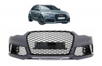 Pare choc avant AUDI A6 C7 phase 2 - 14-18 - Look RS6 - Noir