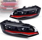 2 Phares halogene VW Polo 6 AW 17-21 - dynamiques - Noir look GTI