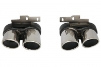 Diffuseur arriere AUDI A6 C8 sline 18-22 - Look S6 noir brillant inox