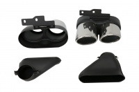 Diffuseur arriere AUDI A6 C8 sline 18-22 - Look S6 noir brillant inox