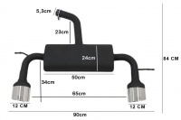 Echappements inox VW Scirocco look R