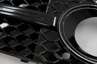 Grilles antibrouillard Audi A4 B8 07-11 - Noir brillant - look RS