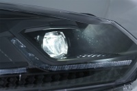 2 fari VW GOLF 6 LED 08-13 look restyling G7.5 nero - dinamico