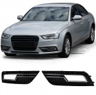 Grilles antibrouillard Audi A4 B8 facelift 11-15 - Noir brillant - look RS4