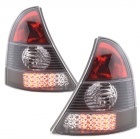 2 Feux arriere Renault Clio 2 phase 2 01-05 LED - Noir