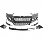 Pare choc avant AUDI A4 B9 16-18 - Look RS4 - Noir - PDC + lame