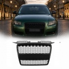 Grille calandre Audi A3 8P 05-08 - Nid d'abeille - Noir brillant