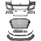 Pare choc avant AUDI A3 8V 12-16 - Look RS3 - Noir brillant - PDC