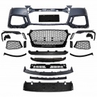 Pare choc avant look RS noir brillant avec PDC pour Audi TT / TTS 14-17
