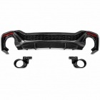 Diffuseur arrière carbone avec sorties noires pour Audi A5 Coupé / Cabriolet 19-24