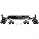 Diffuseur arrière look RS7 noir brillant avec sorties noires pour Audi A7 S-Line / S7 / RS7 18-24