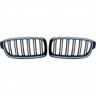 Calandre avant look MTech avec LED pour BMW Série 3 F30 / F80 12-18 - Noir brillant