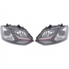2 Phares avant VW Polo 6R 6C 09-17 H7 D2H - LED look GTI - noir