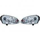 2 Phares avant VW GOLF 5 Devil Eyes LED - Chrome