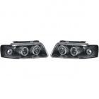 2 Phares avant VW Passat B5 (3B) Angel Eyes LED- 96-00 - Noir