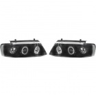 2 Phares avant VW Passat B5 (3B) Angel Eyes LED- 96-00 - Noir