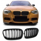 Grilles calandre BMW Serie 1 F20 F21 11-15 look M - Noir Mat