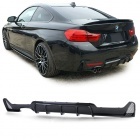 Diffuseur arriere BMW serie 4 F32 F33 F36 simple sortie double - noir carbone