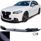 Spoiler lame pare choc - BMW Serie 5 F10 F11 10-17 - look mperf - noir brillant