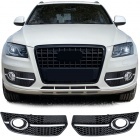 Grilles antibrouillard Audi Q5 09-12 - Noir brillant - look RS