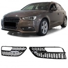Grilles antibrouillard Audi A3 8V 2012 -2016 - look RS3 noir brillant chrome
