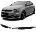 2 Paupieres de phares VW Polo 6R 6C 09-17 - noir brillant.