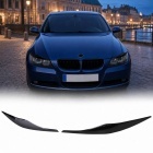 2 Paupieres de phares BMW Serie 3 E90 E91 05-12 - noir brillant